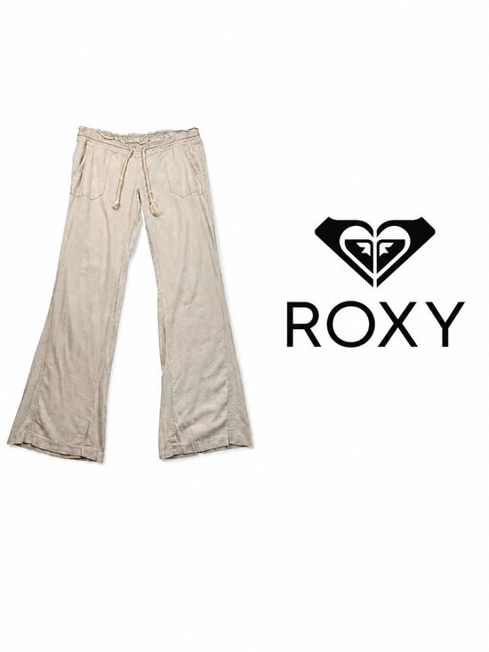Roxy Pants - Roxy Women's Linen Blend Drawstring Pants ~ Large